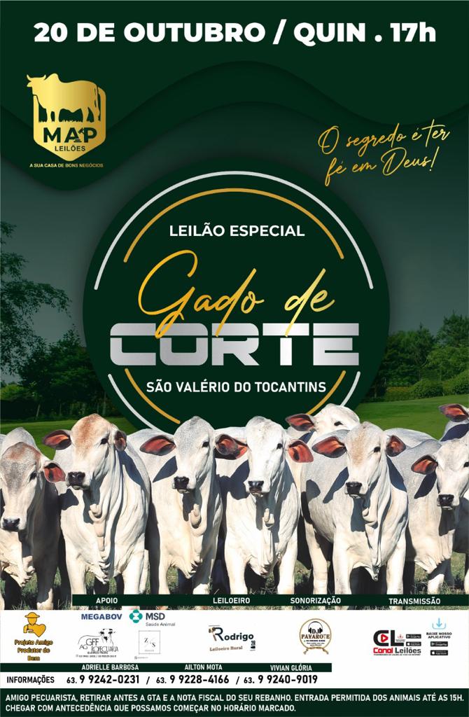 LEILÃO ESPECIAL DE GADO DE CORTE - MAP LEILÕES
